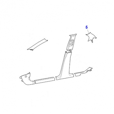 USED FINISHER TRIM D/E POST COLOR OATMEAL PASSENGER SIDE  C2S2245AGD